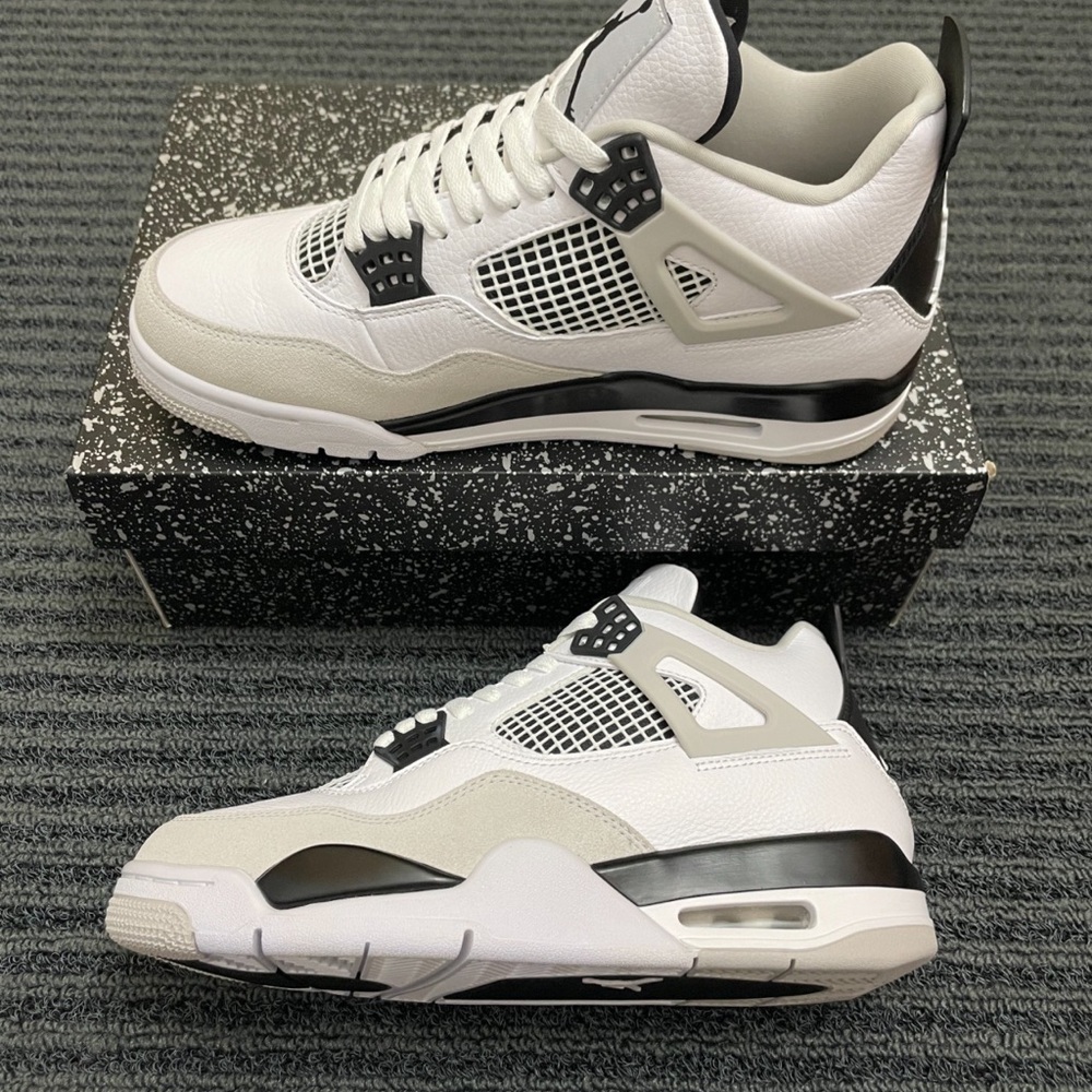 Men's White and Black Sneakers